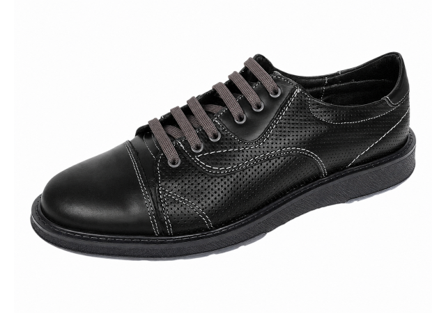 Pantofi barbati casual din piele naturala Negru Matritat GKR231NTR